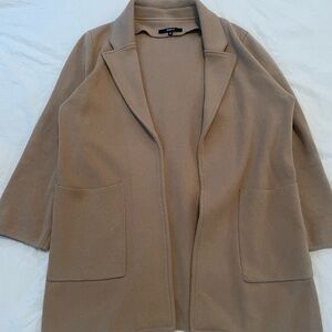 Chic Tan Open-Front Coat Quince
